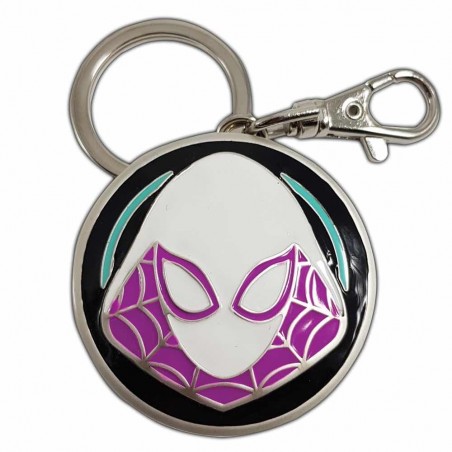 Llavero metálico logo Spider-Gwen
